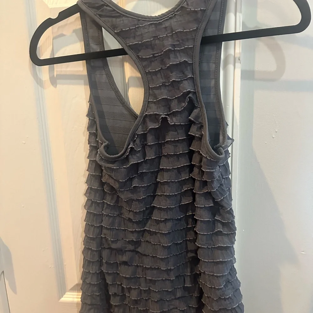 Gray Ruffle Top - Picture 2 of 2